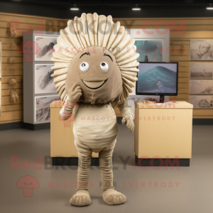 Beige Trilobite maskot...