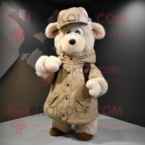 Beige Schaf Maskottchen...