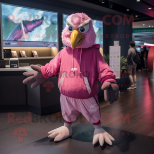 Pink Eagle mascotte kostuum...