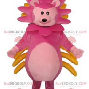 Sehr originales rosa Löwenbaby-Maskottchen mit einer bunten