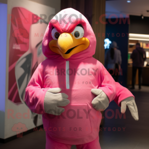 Pink Eagle maskot kostume...