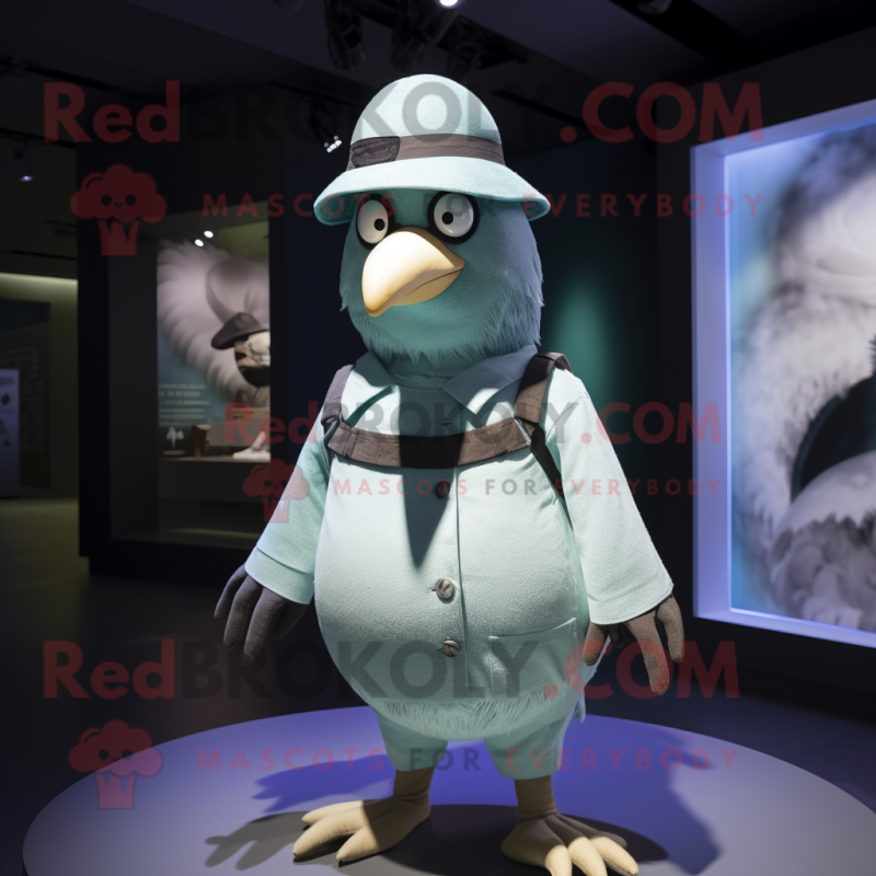 nan Pigeon mascot costume character dressed with a Tank Top and Hats nan Pigeon mascot costume character dressed with a Tank Top and Hats