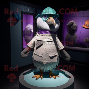 nan Pigeon mascot costume character dressed with a Tank Top and Hats