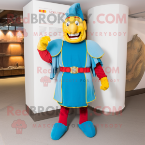 Cyan Swiss Guard mascotte...