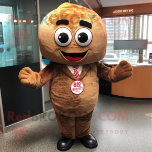 Brun Bagels maskot kostume...