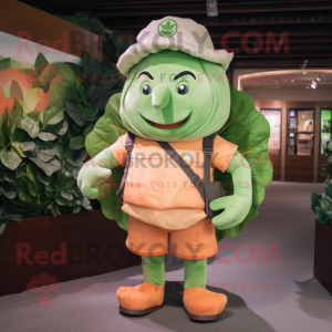 Peach Cabbage Leaf maskot...