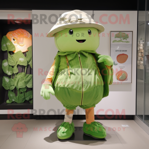 Peach Cabbage Leaf maskot...
