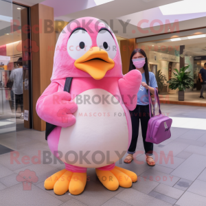 Pink Penguin mascotte...