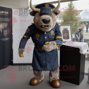 Navy Bison mascotte kostuum...