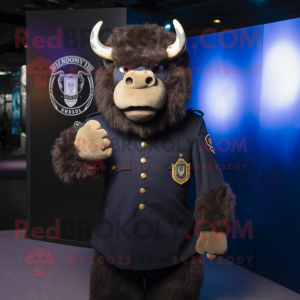 Navy Bison maskot kostume...