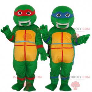 Ninja Turtles, Raphael och Leonardo maskotduo - Redbrokoly.com