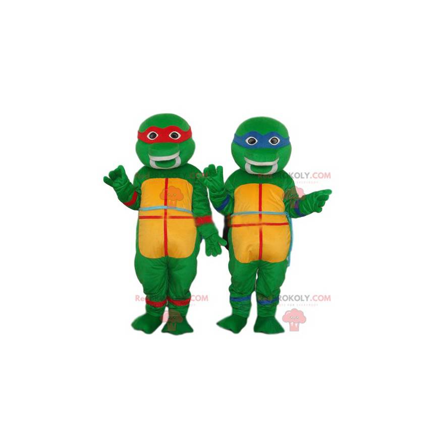 Ninja Turtles, Raphael og Leonardo maskotduo - Redbrokoly.com