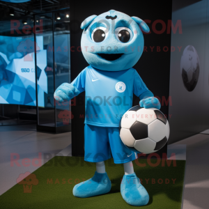 Cyan Soccer Ball mascotte...