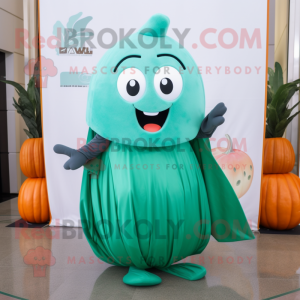 Teal Melon mascotte kostuum...