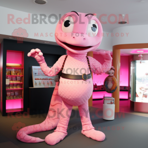 Pink Snake maskot kostume...