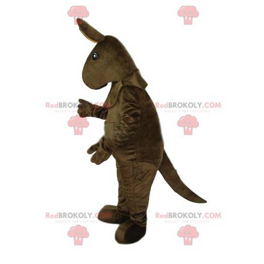 Brun kenguru maskot. Kenguru-kostyme - Redbrokoly.com