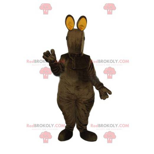 Brun kænguru maskot. Kænguru-kostume - Redbrokoly.com