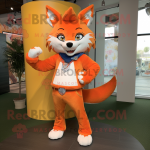 Orange Fox mascotte kostuum...