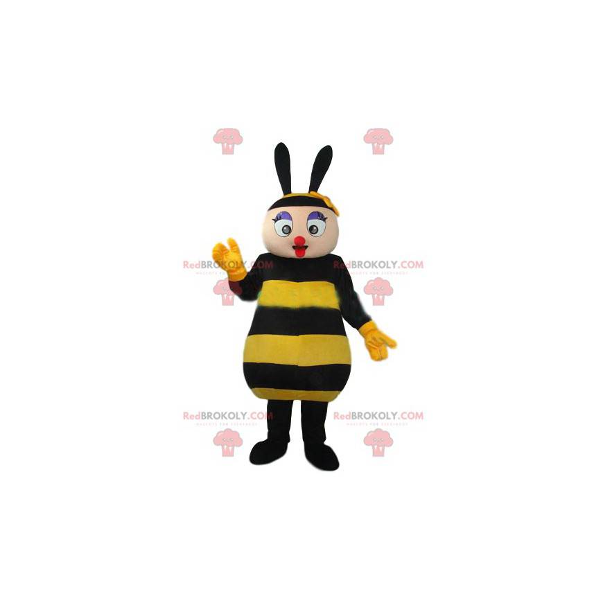 Mascote de abelha muito coquete. Fantasia de abelha -