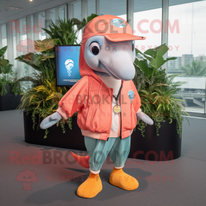 Peach Dolphin mascotte...