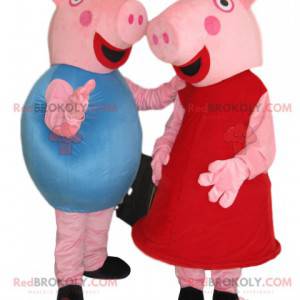 Peppa Pig och George Pig kostymduo - Redbrokoly.com