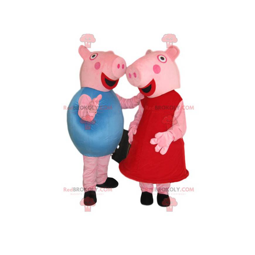 Dúo de disfraces de Peppa Pig y George Pig - Redbrokoly.com