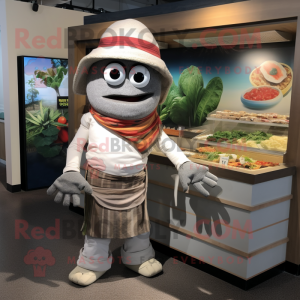 Grå Fajitas maskot kostume...