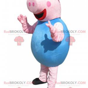 Mascot Georges Pig muy entusiasmado - Redbrokoly.com