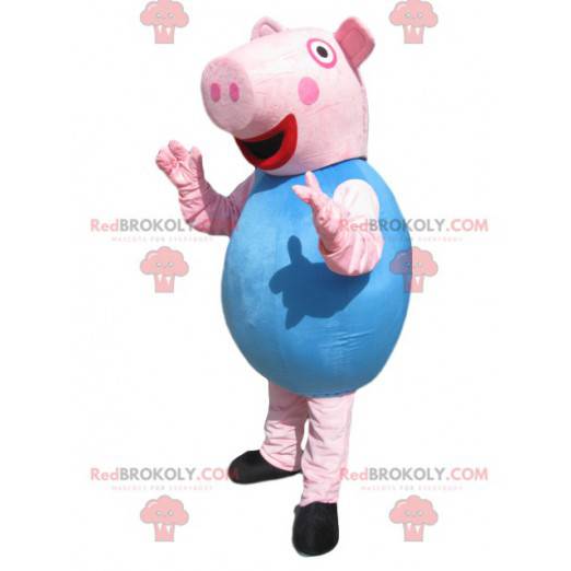 Mascote Georges Pig muito entusiasmado - Redbrokoly.com