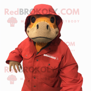 Red Komodo Dragon maskot...