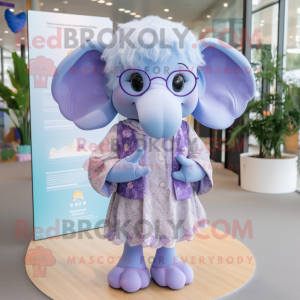 Lavendel elefant maskot...