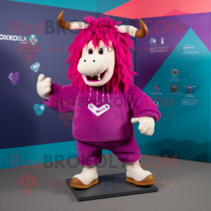 Magenta Yak mascotte...