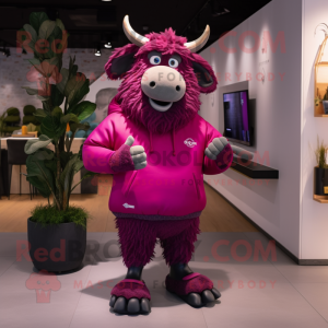 Magenta Yak mascotte...