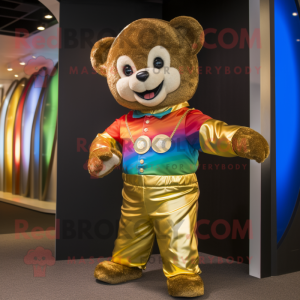 Gouden regenboog mascotte...