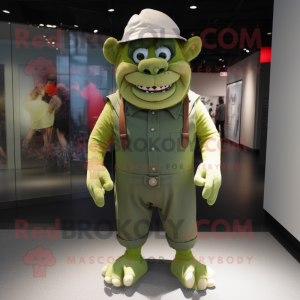 Green Ogre maskot kostume...