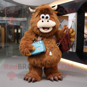 Brown Yak mascotte kostuum...