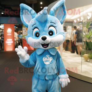 Sky Blue Fox mascotte...