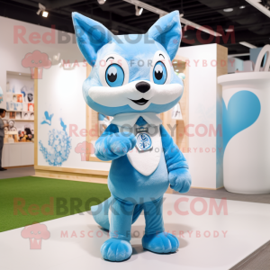 Sky Blue Fox mascotte...