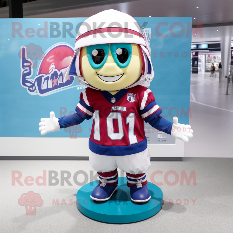 nan American Football Helmet mascot costume character dressed with a Midi Dress and Scarf clips