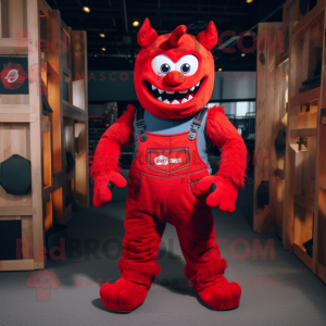 Red Demon mascotte kostuum...