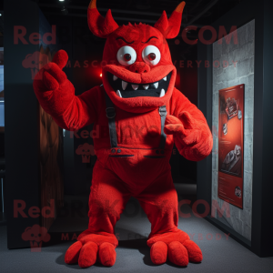 Red Demon mascotte kostuum...