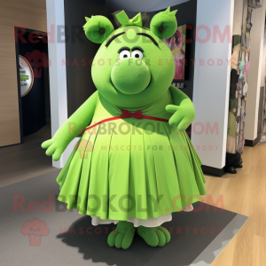 Lime Green Sow maskot...