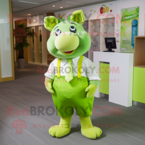 Lime Green Sow mascotte...