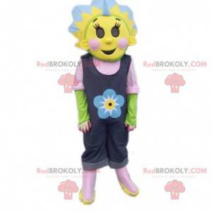 Colorful and flowery mascot sunflower mascot - Redbrokoly.com