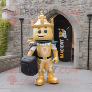 Gold Irish Castle maskot...