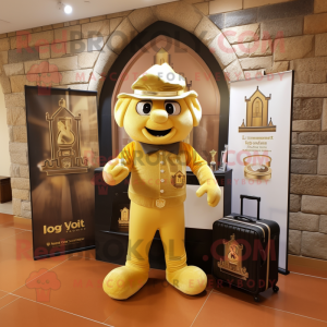 Gold Irish Castle maskot...
