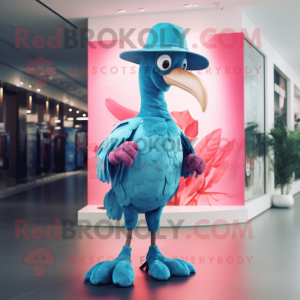 Cyan Flamingo maskot...