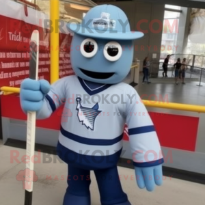 Sølv ishockeystav maskot...