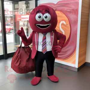 Maroon Donut mascotte...