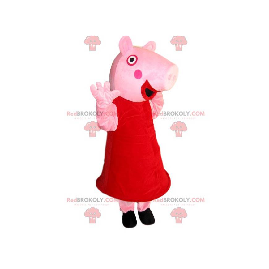 Peppa Pig no vestido dos desenhos animados da mascote do personagem traje  vermelho - SpotSound Mascotes no Canadá / mascote US / Cortar L (175-180CM)